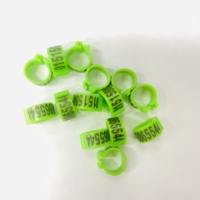 Vente chaude 10 Couleur Numérotée Identification En Plastique Oiseaux Clip Jambe Anneaux Pour Oiseaux Pigeon Pied Anneau