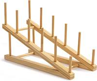 Égouttoir à vaisselle en bambou, support à assiettes en bois, ustensiles de cuisine, support pour couvercles de casseroles, organisateur d'armoire 	   Accessoires de cuisine