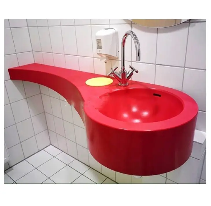 Bathroom wash combination Nordic style small marble bathroom counter wash basin toilet flat simple modern
