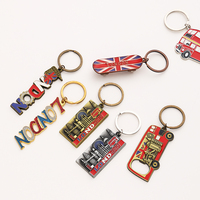 Porte-clés en alliage de Londres au design créatif, souvenir touristique, motif des monuments de Londres, décoration de sac, compatible OEM