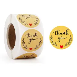 Custom Design Logo Thank You Stickers Factory Direct Supply With Low Price Sales Thanks To Sticker Labels For Small Business Bag