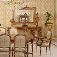 Meubles de salon anciens style rococo, table console classique sculptée lourde en bois massif au meilleur design