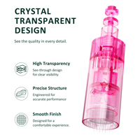 Cartouche de micro-aiguilles en acier transparente, écologique et jetable pour maquillage permanent et traitement de la peau