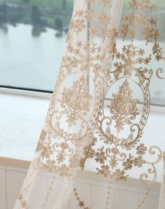 Transparent Jacquard fabric for curtain, Polyester fabric 100%, with flowers, roster to wear, high quality, China supplier - Product Image 5