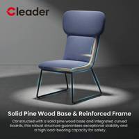 Chaise de bureau, de réception, de salle d'attente, de détente ou de salle à manger, style nordique, design ergonomique, confortable, en tissu et cuir rembourré