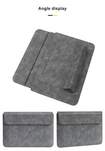 New Design Slim Magnet Closure <strong>Waterproof</strong> PU Leather Simple Stand Laptop/Computer PC Sleeve Bag Pouch 13.3 14.1 15.4 New <strong>Mac</strong> 16 - Product Image 6