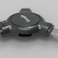 Adaptateur de chargeur USB 3-en-1 avec blocage de données et protection de sécurité pour téléphone portable (prise USB femelle standard)
