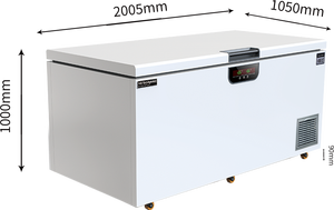 Congélateur commercial à coffre à température unique réglable 1028L ultra-basse -30C -65C, contrôle numérique automatique - Product Image 3
