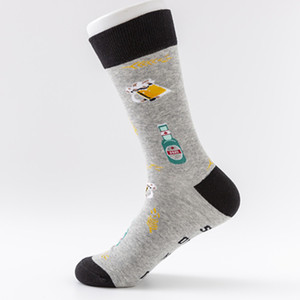 Chaussettes en coton 200N pour hommes, fantaisie, motif <span class=keywords><strong>alcool</strong></span>, vin, bière, baril, <span class=keywords><strong>Martini</strong></span>, vin rouge, pour les amateurs de boissons, cadeau décontracté pour bar - Product Image 2