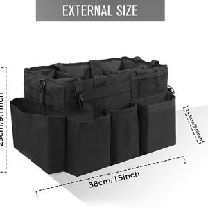 Échantillon gratuit : Organisateur de nettoyage avec poignée et bretelles pour les femmes de ménage, sac de rangement pour outils de nettoyage sous l'évier et pour la voiture - Product Image 3