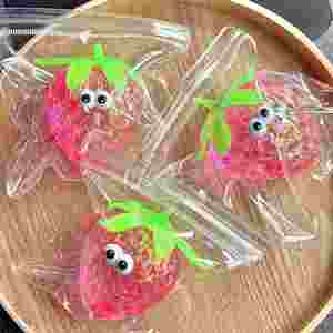 ของเล่นบีบสตรอว์เบอร์รี่ออโรร่ามอลโทสขนาดใหญ่ 8 ซม. แบบพกพา ช่วยคลายเครียด เหมาะสำหรับเด็กและผู้ใหญ่ เพื่ออารมณ์ที่ดีขึ้น - Product Image 2