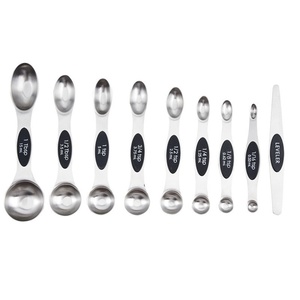 Juego de Cucharas Medidoras de Acero Inoxidable Ajustables, Magnéticas, Apilables, de Doble Extremo, con Nivelador - Product Image 6