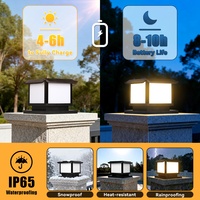 Lampe solaire carrée de haute qualité pour extérieur, étanche IP65, pour portail principal, clôture, poteau, colonne, villa, cour, lampe à pilier LED