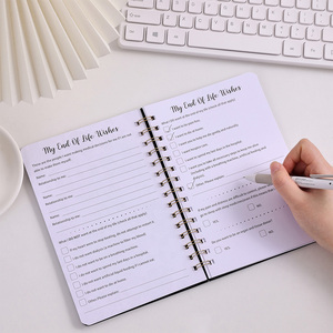 1PC đen giấy bìa cứng A5 cuối của cuộc sống kế hoạch thiết yếu cá nhân tổ chức thư chăm sóc kế hoạch tang lễ mong muốn Tạp Chí 96 trang - Product Image 6