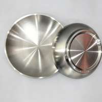 Assiettes à double paroi épaissies en acier inoxydable 304 de 26 cm pour snacks, pâtes, salades, desserts, steaks et grillades, assiettes à gâteaux
