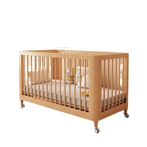 Cuna Moderna Premium de Madera Maciza de Pino para Recién Nacidos y Niños Pequeños, Fácil de Montar - Product Image 1