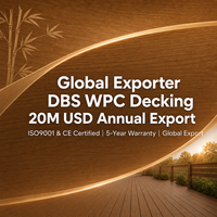Dek Lantai WPC Co-extruded Kontemporer Halus Tahan Air Anti Api Anti Selip Motif Kayu Sistem Interlocking untuk Luar Ruangan Taman
