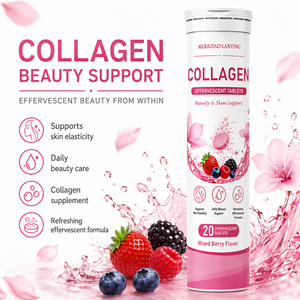 Comprimés effervescents de collagène hydrolysé, soutien cutané, formule rafraîchissante aux baies, soin beauté - Product Image 4