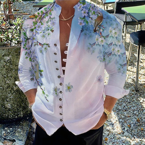 Camicie Autunnali da <span class=keywords><strong>Uomo</strong></span> Taglie Forti in Cotone e <span class=keywords><strong>Lino</strong></span> Vintage Antirughe a Maniche Lunghe Personalizzabili OEM - Product Image 3