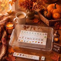 Set Mahjong Mini Amerika Unik Warna Oranye 166 Ubin dari Pemasok Cina Geling untuk Keluarga