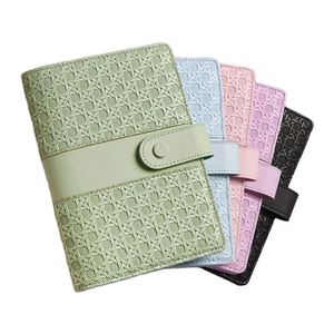 Libreta Personalizada con Logotipo, Tapa Dura de PU A5, Anillas, 100 Sobres para el Reto de Ahorro de Dinero, Cierre de Broche de Cuero - Product Image 1