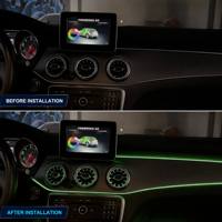 Kit d'éclairage ambiant intérieur de voiture à 12 couleurs, nouveau design, pour Mercedes Benz Classe A, CLA, GLA, W176, W117, W156, lampe d'ambiance LED, mise à niveau