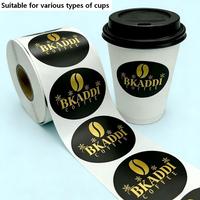 Autocollant personnalisé avec logo, imperméable, impression dorée à chaud, vinyle transparent, divers matériaux, étiquette ronde ou carrée pour aliments, bougies