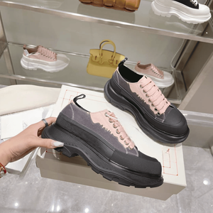 Alexander <span class=keywords><strong>McQueen</strong></span> : Baskets tendance printemps confortables à semelle épaisse en toile et daim, légères et antidérapantes - Product Image 6