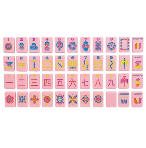 Livraison rapide, tuiles de mahjong américaines, motif gravé au laser, ensemble de mahjong en acrylique américain - Product Image 1