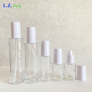 LZ Pack 20ml 30ml 40ml 50ml 60ml 80ml <strong>100ml</strong> 120ml White Lid Body Glass Lotion <strong>Bottle</strong> Packaging Custom Logo Oil <strong>Spray</strong> <strong>Bottle</strong> - Product Image 3