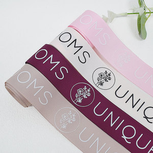 100 Yards Roll Brand <strong>Ribbon</strong> Custom Grosgrain <strong>Ribbons</strong> Printed Custom <strong>Ribbon</strong> with LOGO 3D Raised Logo <strong>Ribbon</strong> - Product Image 1