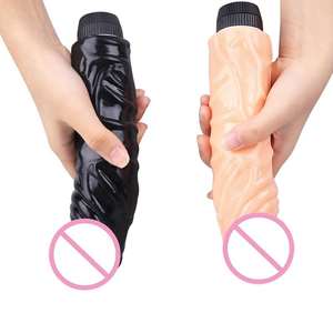 Consolador vibrador negro grande y grueso de 21CM, masturbador femenino, pene vibrador, punto G, juguete sexual para mujer, producto sexual, envío directo - Product Image 6
