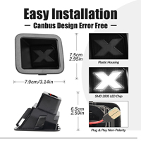 Feux de plaque d'immatriculation LED X Style à lentille fumée pour Ford F250 F350 Super Duty 2017-2019, feux de plaque arrière blancs, lot de 2