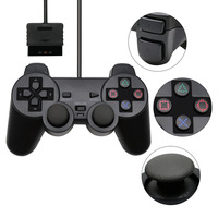 Manette de jeu filaire portable 1,8 m en stock, double vibration, pour PS2, PC, Android TV, Joystick de jeu pour P2