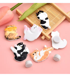 Accesorios de Resina con Forma de <span class=keywords><strong>Gato</strong></span> de Dibujos Animados, Modelo en Miniatura, Imán para Refrigerador, Carcasa de Teléfono, Material para Parches Hechos a Mano - Product Image 5