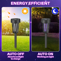 Piège à insectes solaire ABS, anti-moustiques extérieur, pour jardin, ferme, étanche IP65, lampes solaires anti-moustiques