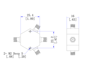 Répartiteur et combinateur de puissance RF XINQY - Femelle Y 3 voies DC-3GHz trois bandes 50 <span class=keywords><strong>ohms</strong></span> 2W modèle XQY-PS3-DC/3-SEY - Product Image 5