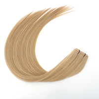 Extensiones de Cabello Humano Remy Ruso Virgen de Doble Trama Sin Costuras, Extensiones de Cabello con Trama de Mariposa de PU con Orificios