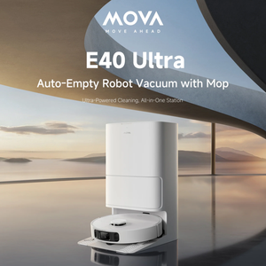 หุ่นยนต์ดูดฝุ่นอัจฉริยะ High Tech MOVA E40 Ultra สำหรับบ้านอัจฉริยะ ทำความสะอาดอัตโนมัติ แรงดูด 19,000Pa พร้อมฟังก์ชั่นถูพื้นแบบลูกกลิ้ง - Product Image 4