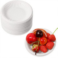 Assiettes biodégradables en amidon de maïs de 4 pouces, jetables, petites, pour desserts, gâteaux, sauces, plats en relief, écologiques, vaisselle de fête, sans danger pour les aliments