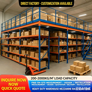 Industrial Prefabricated Heavy Duty Stainless Steel Boltless Powder Coated Mezzanine Shelf System 2-5 Layers Corrosion Racking - Product Image 1
