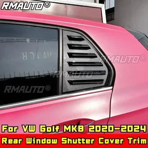 For VW Golf MK8 2020-2024 Body Kit Rear <b>Window</b> Side Vent Shutter Louver <b>Cover</b> Trim Carbon Fiber Look Car Accessories - Product Image 4
