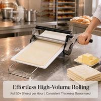 Machine à pâte manuelle professionnelle pliable de 12 pouces pour usage domestique, machine à pâtisserie de table avec plateau en PP pour pizza/croissant