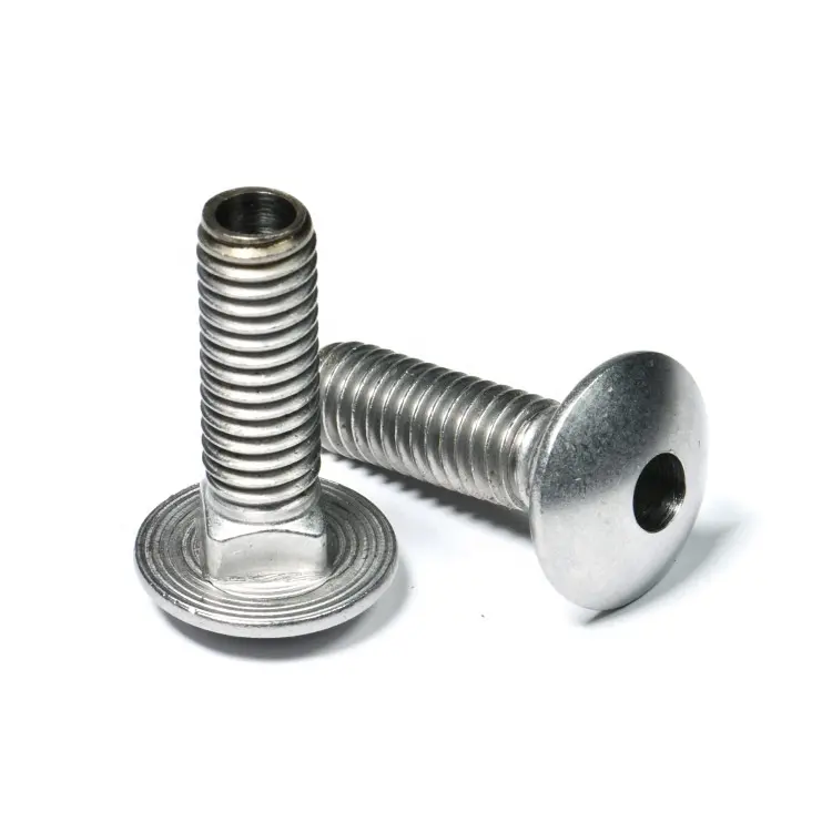 High Quality Stainless Steel M4 M6 M8 Square Neck Round Mushroom Head Hollow Carriage Bolts