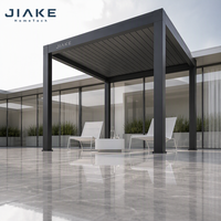 Pergola bioclimatique Jiake 6063-T5 avec toit à lames orientables rétractables pour villa moderne, terrasse, patio, jardin, pavillon, utilisation extérieure
