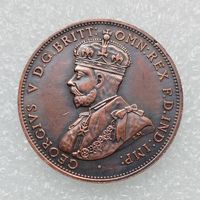 Épingle décorative australienne 1925-1930, pièce commémorative 1 Penny-George V, en laiton plaqué cuivre, design métallique vierge sur le thème du logo 'Love'