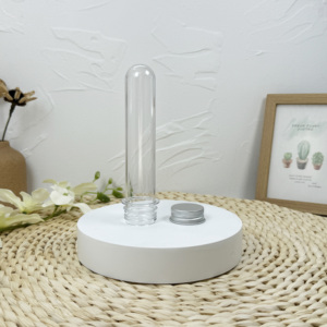 Ligne de données de tube de données de câble de bouteille de tube à essai en plastique d'animal familier avec le chapeau en aluminium de vis - Product Image 4