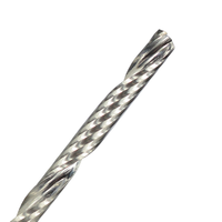 Fraise à spirale à une seule dent LISCA 3,175 mm-12 mm, fraise à fraiser en carbure à coupe ascendante, fraise à fraiser CNC, fraise à tige droite