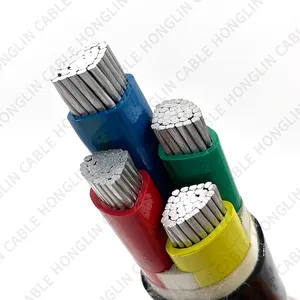 0.6/1kv 저전압 케이블 PVC VLV 알루미늄 도체 3 3 + 1 코어 전원 케이블 3*50mm2 전선 전원 케이블 사용자 정의