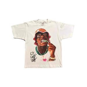 Camiseta de Manga Corta con Estampado de Retrato Retro para Hombre, Corte Holgado, Estilo Gótico Y2K para Uso Diario - Product Image 4